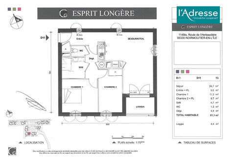  Appartement � louer 3 pi�ces 