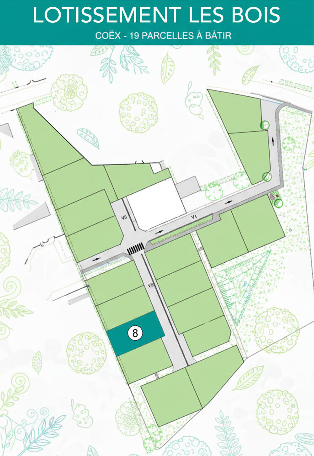 Vente Terrain NOUVEAU LOTISSEMENT | Terrain Constructible Viabilisé 307m² - COËX (85220) Coex