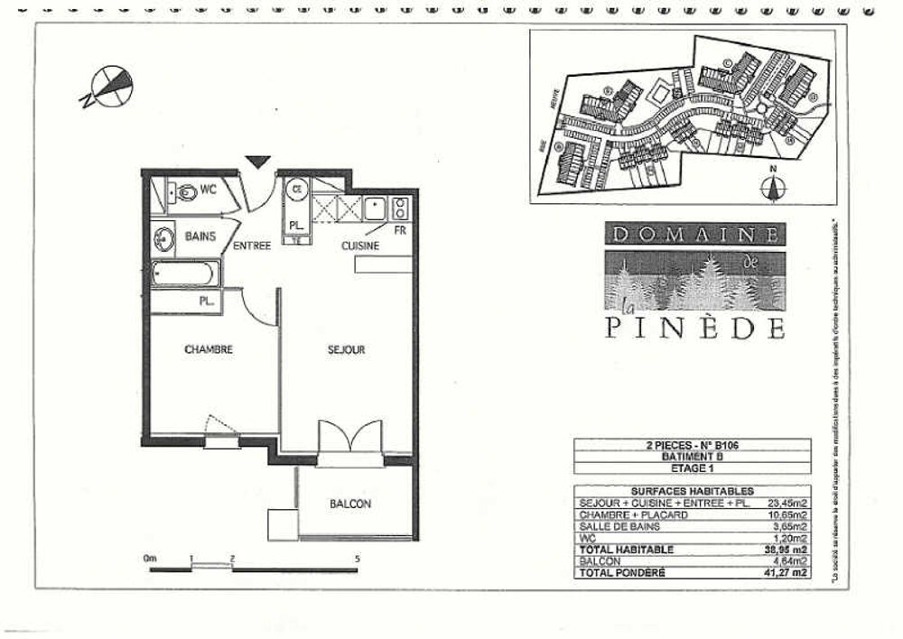 Location Appartement DOMAINE DE LA PINEDE B106 St yzan de soudiac