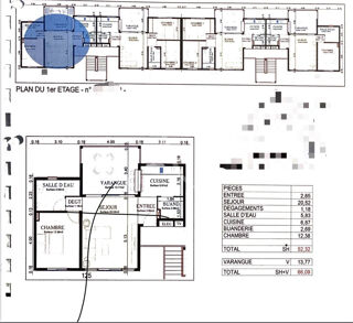  Appartement  vendre 2 pices 66 m