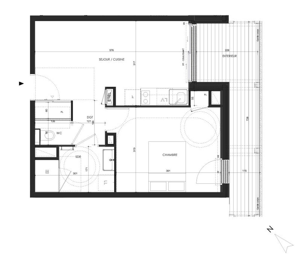 Saint-Malo - ZAC de Lorette - T2 neuf avec balcon et parking