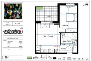  Appartement  vendre 2 pices 43 m