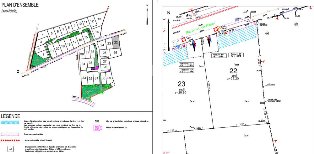 Vente Terrain Terrain Brem Sur Mer 559 m2 Brem sur mer