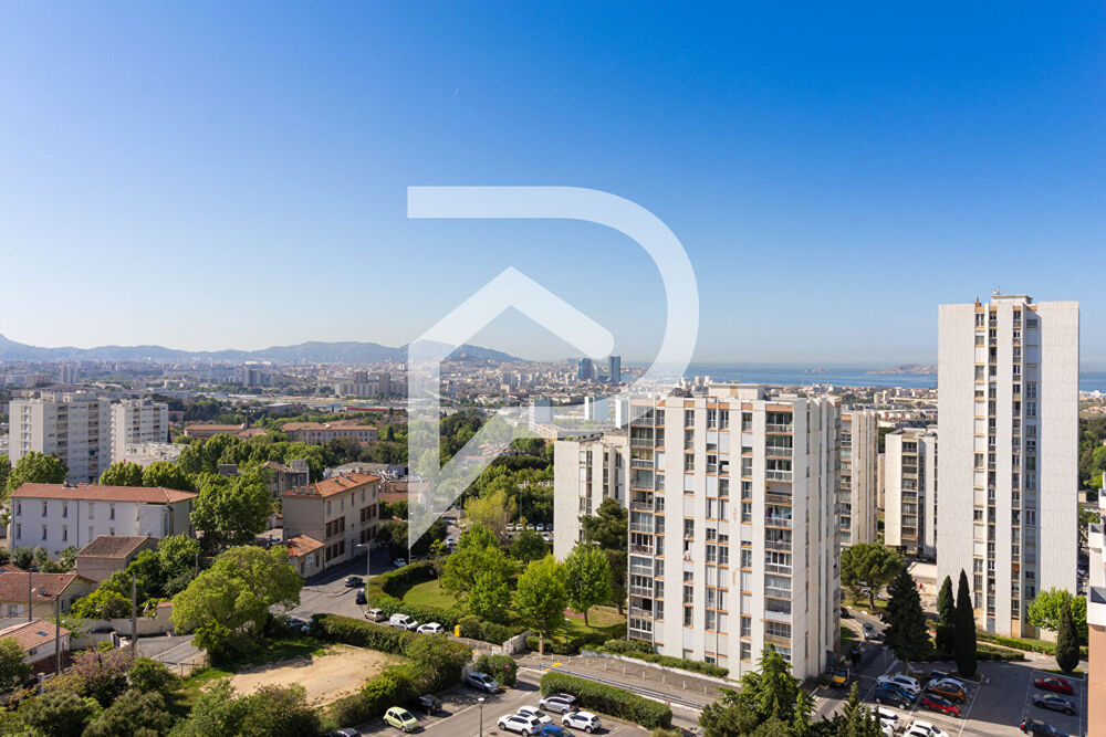 Vente Appartement Marseille 13014, appartement lumineuxT3 de 61m2 vue mer imprenable. Marseille 14