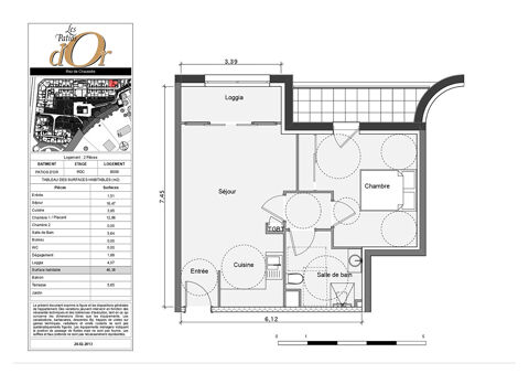  Appartement � louer 2 pi�ces 44 m�