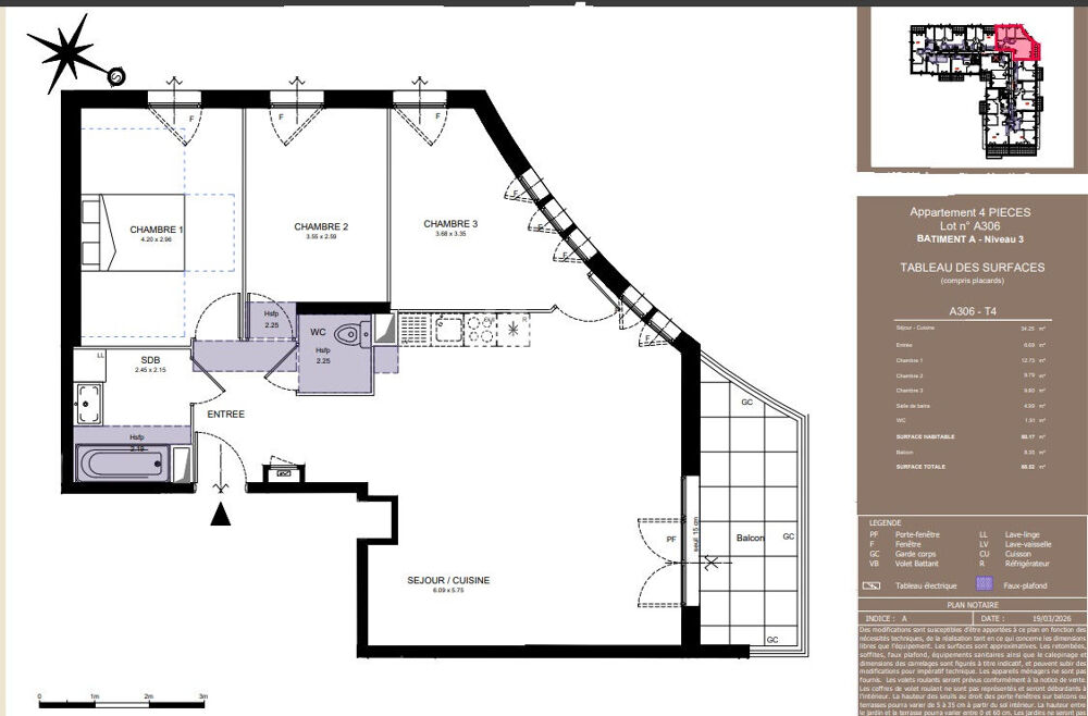 Vente Appartement A VENDRE T4 AVEC BALCON SUR AVRILLE Avrille