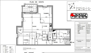  Appartement à vendre 3 pièces 64 m²