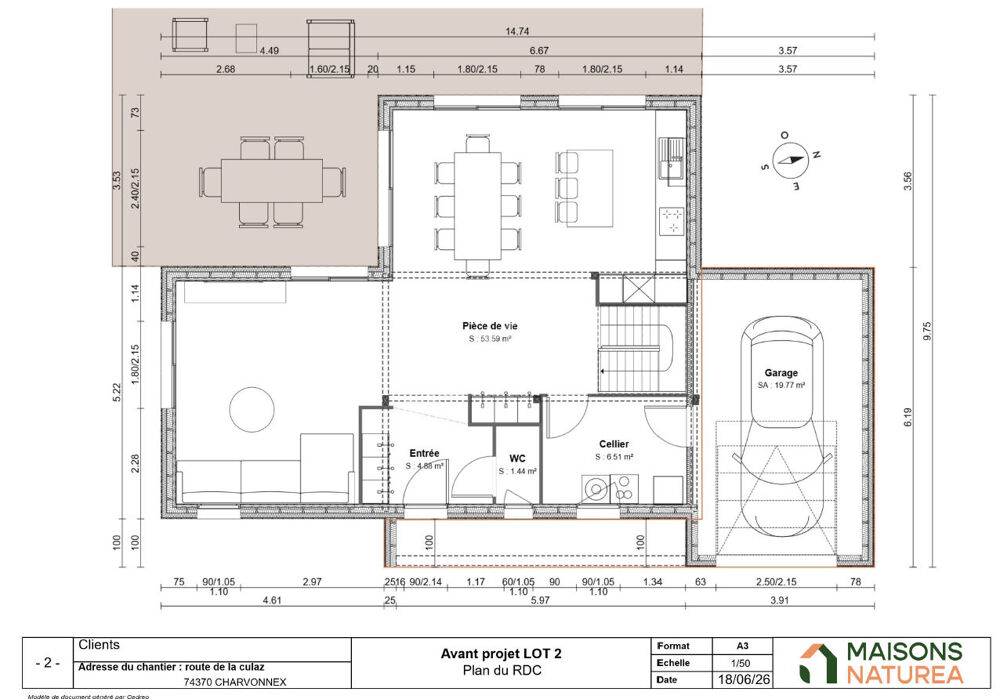 Vente Maison CHARVONNEX _ Projet de construction sur un terrain de 801 m² (libre de constructeur) Charvonnex