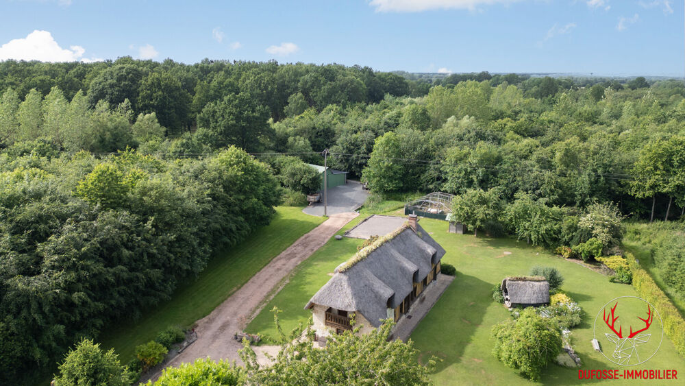 Chaumière au sein d'un domaine forestier privé de près de 14 hectares