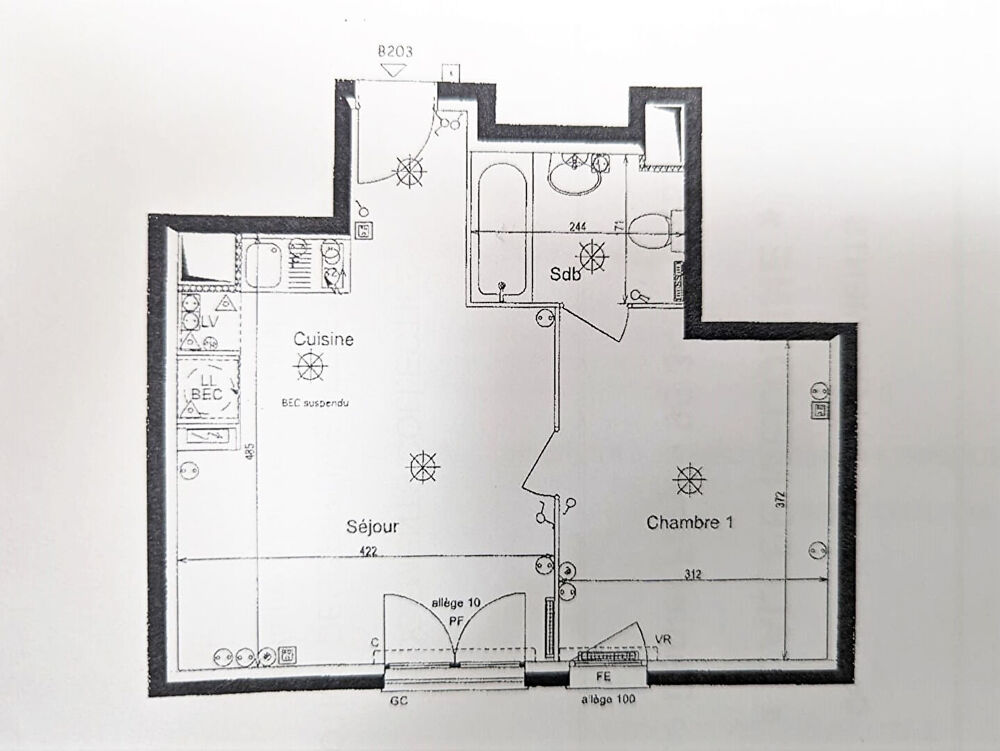Appartement a louer persan - 2 pièce(s) - 37 m2 - Surfyn