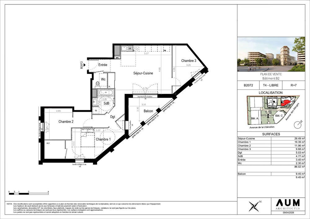 Vente Appartement THONON LES BAINS - Appartement T4 - 86.02m² Thonon les bains