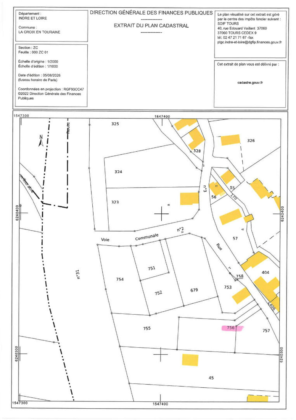 Vente Terrain terrain constructible La croix en touraine
