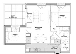  Appartement à vendre 3 pièces 62 m²