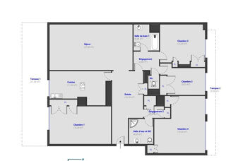  Appartement � vendre 5 pi�ces 130 m�