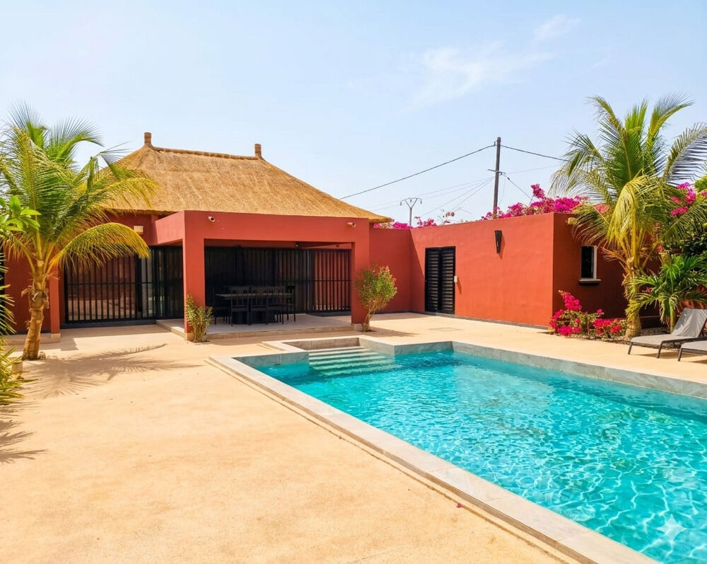 Vente Maison EN RESIDENCE DE STANDING, VILLA  ETAT NEUF, 3 CHAMBRES SUR UN BEAU TERRAIN ARBORE DE 1000 M2 Nguerigne (Senegal)