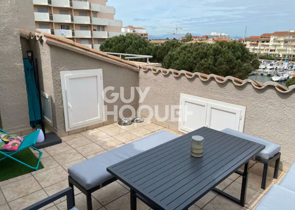 Location Appartement A louer - Joli T2 avec terrasse et vue marina ? location de septembre à juin Canet en roussillon