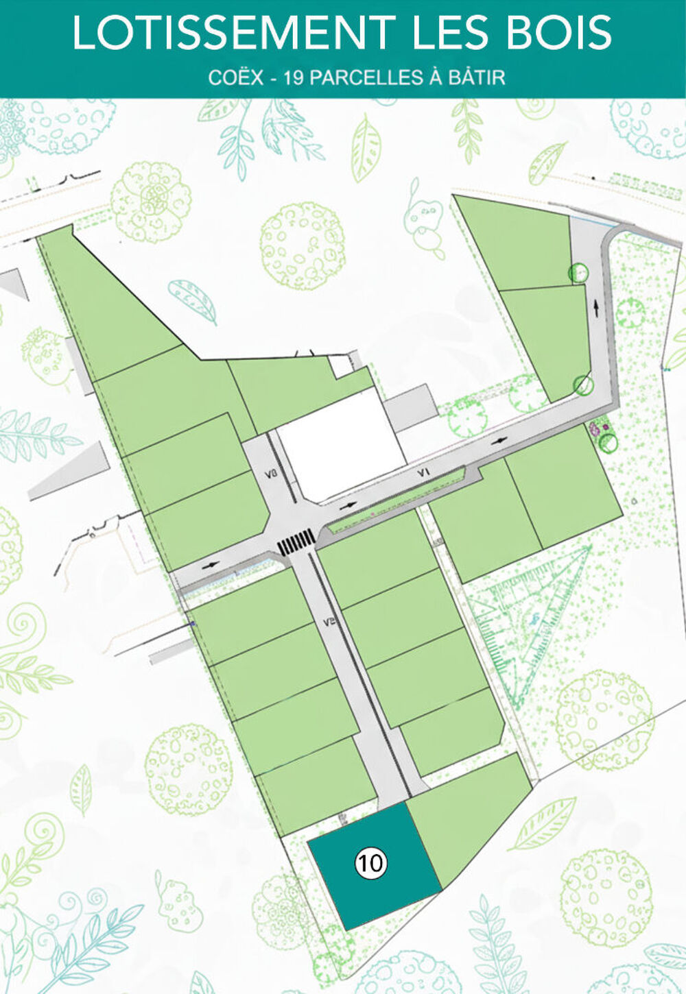Vente Terrain NOUVEAU LOTISSEMENT | Terrain Constructible Viabilisé 455 m² - COËX (85220) Coex