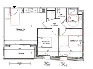  Appartement � vendre 3 pi�ces 56 m�