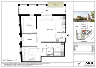  Appartement à vendre 4 pièces 82 m²