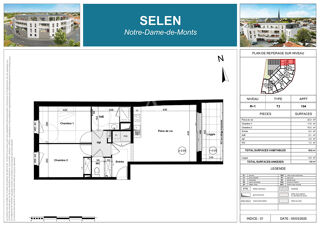  Appartement  vendre 3 pices 60 m