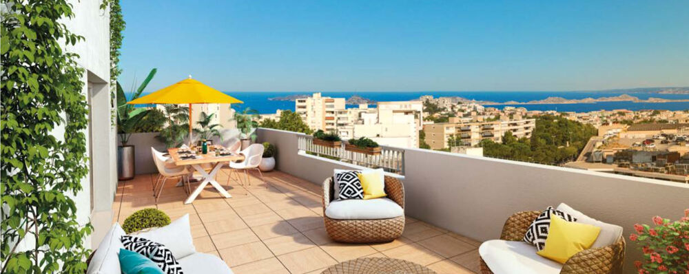 Vente Appartement APPARTEMENT NEUF DE 3 PICES AVEC TERRASSE DE 40M2 EXPOSE SUD & PARKING EN SOUS-SOL  - MARSEILLE BONNEVEINE  13008 Marseille 8