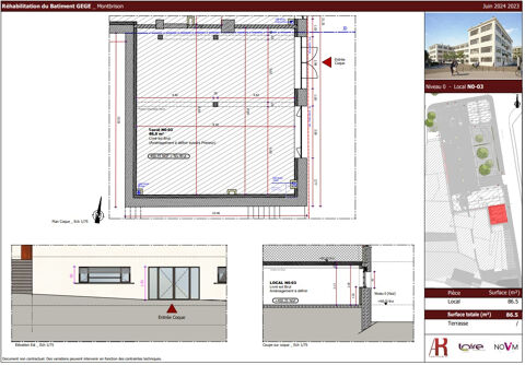 Murs commerciaux - Montbrison 86 m&sup2;  - belle visibilit&eacute; - accessibilit&eacute; PMR - 107433 42600 Montbrison