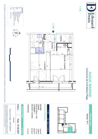  Appartement  vendre 2 pices 42 m