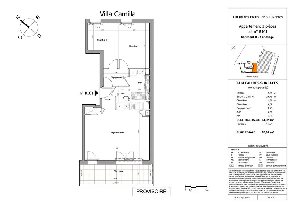 Vente Appartement Appartements neufs Nantes Boulevard des poilus du 2 aux 4 pièces (42m2 - 78 m2) Nantes