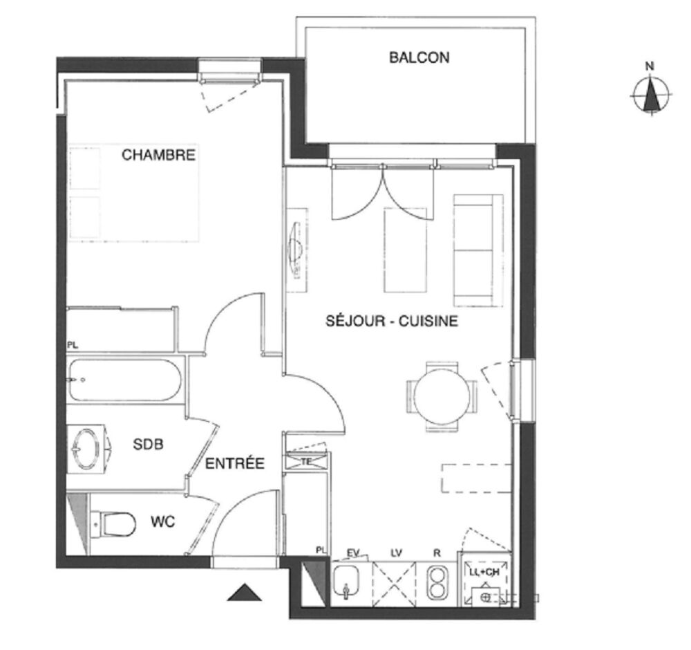 Appartement Parempuyre 2 pièce(s) 40.32 m2