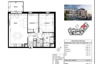  Appartement � vendre 3 pi�ces 1 m�