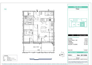  Appartement � vendre 2 pi�ces 43 m�