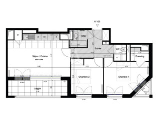  Appartement à vendre 3 pièces 61 m²