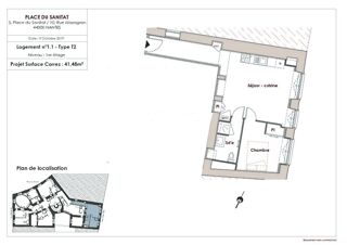  Appartement  vendre 2 pices 41 m