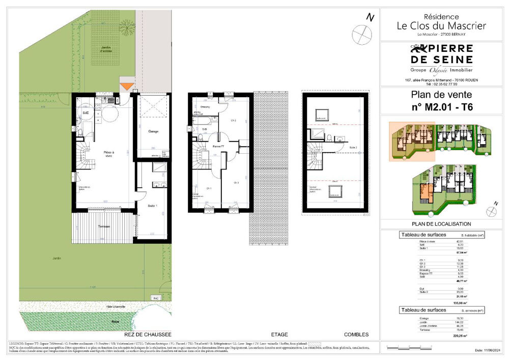 Vente Appartement Maison T6 NM201 / Le Clos du Mascrier BERNAY Bernay