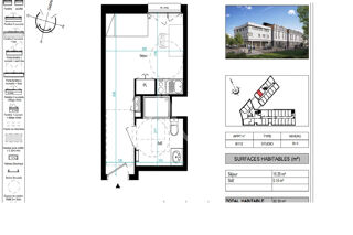  Appartement  vendre 1 pice 20 m