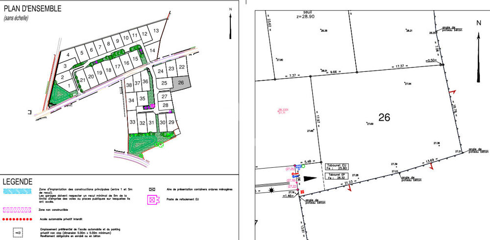 Vente Terrain Terrain Brem Sur Mer 646 m2 Brem sur mer
