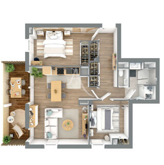  Appartement à vendre 3 pièces 64 m²