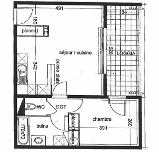  Appartement à louer 2 pièces 43 m²