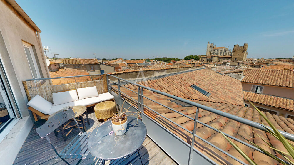 Vente Appartement Centre ville, T2 rénové, Vue cathédrale, terrasse, vendu loué Narbonne