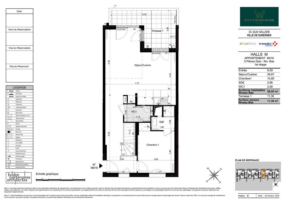 Appartement DUPLEX Suresnes 5 pièce(s) 148.40 m2 FRAIS DE NOTAIRE OFFERTS