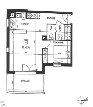Vente Appartement Appartement La Lande De Fronsac  2 pièce(s) 43.07 m2 La lande de fronsac