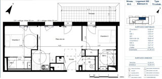  Appartement � vendre 3 pi�ces 1 m�