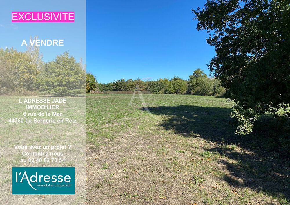 Vente Terrain Terrain La Bernerie En Retz 1151 m2 La bernerie en retz