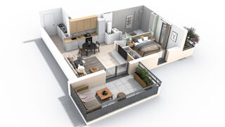  Appartement � vendre 2 pi�ces 47 m�