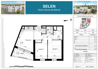  Appartement  vendre 3 pices 54 m