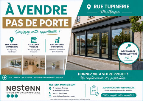 EMPLACEMENT N&deg;1 - Cession de bail &agrave; vendre - 59 m&sup2; - Montbrison, exposition sud, vue sur rue 30000 42600 Montbrison