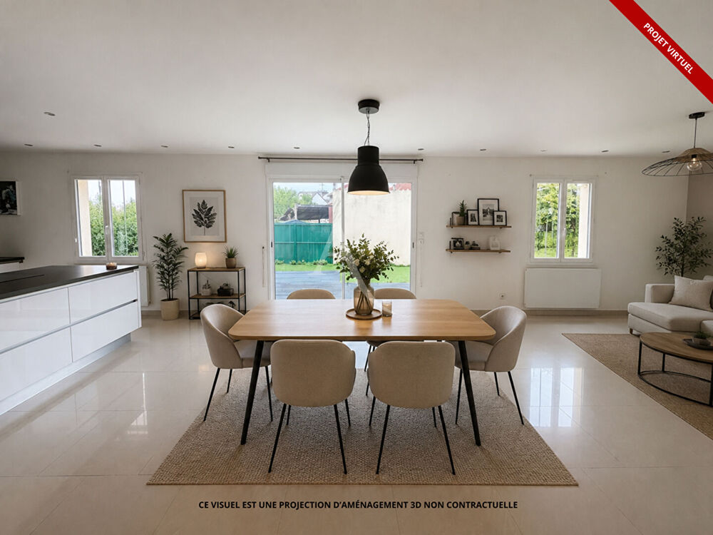 ANNET SUR MARNE : maison familiale individuelle - 7 pièces avec jardin - garage - 3 salles de bains