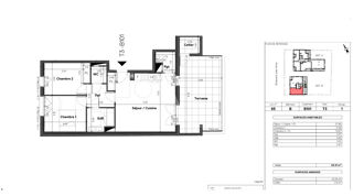  Appartement � vendre 3 pi�ces 64 m�