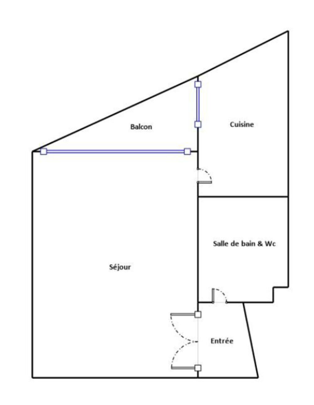 Vente Appartement La Garenne Colombes - rue l�on Maurice Nordmann - studio de 31 m2 - balcon La garenne colombes