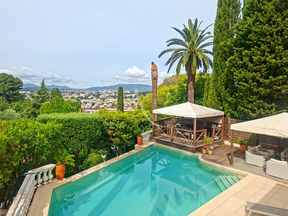 Maison Le Cannet Mairie 5 pièces 200 m² - Terrain 1350m² - Vue mer - Piscine - Jardins et terrasses exotiques